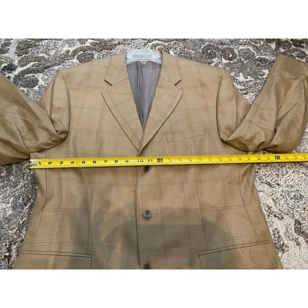 Michael Kors Mens Wool Cashmere Luxury Classic Fit Sport Coat Brown 42R